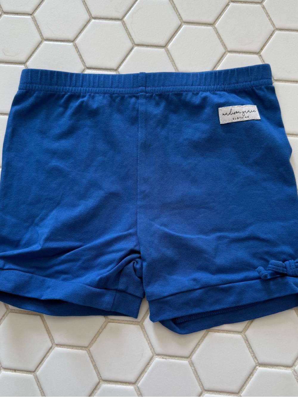 Madison Grace Kids Blue Cotton Stretch Shorts